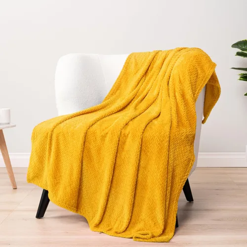 Miniatura 22 de PAVILIA - Manta de forro polar suave y sólida de color negro para sofá, mantas ligeras y mullidas y cálidas para cama, manta de franela mullida