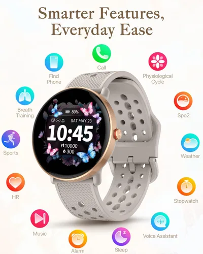 Miniatura 7 de Reloj inteligente para mujeres y hombres, para Android iOS con monitor de sueño, podómetro, rastreador de fitness, llamada Bluetooth, impermeable