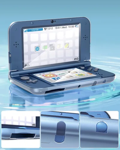 Miniatura 4 de Funda 3DS XL con protector de pantalla 3DS XL, funda rígida transparente con película de PET flexible HD para 3DS XL/LL 2015