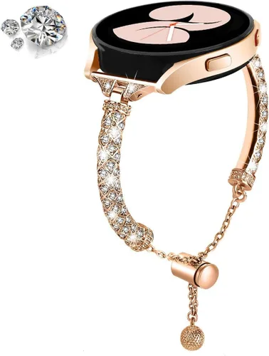 Miniatura 12 de DEALELE Bandas compatibles con Samsung Galaxy Watch 6/6 Classic / 5/5 Pro / 4/4 Classic / 3 1.614 in / Active 2, pulsera de repuesto de metal con 1#