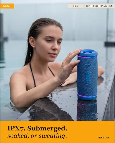 Miniatura 3 de TREBLAB HD77 - Altavoz Bluetooth portátil - Potente sonido de 360°, audio de 30 W con graves impactantes, batería de 20 horas, IPX6 impermeable, a