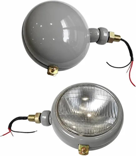 Miniatura 3 de Conjuntos de Faroles de Señalización y de Butler con Bombilla de 12V Compatibles con Tractores Ford 2N, 9N, 8N, 600, 800, NAA - Faro de Tractor Gris