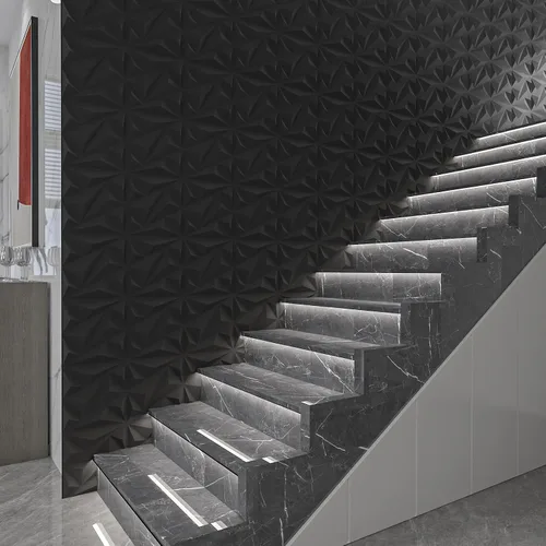 Miniatura 9 de Art3dwallpanels Paquete de 33 paneles de pared 3D de diamante para decoración de pared interior, paneles de pared con textura de flores de PVC