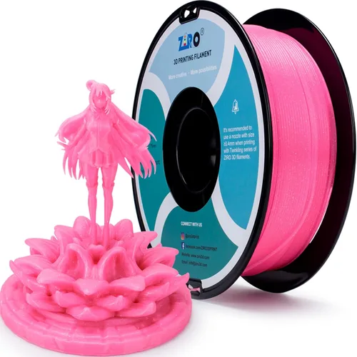 Miniatura 24 de ZIRO - Filamento para impresora 3D, 1.75mm de polilactida brillante con destellos, Serie Camaleón, efecto brillante con destellos, carrete de 1kg