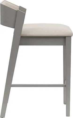 Miniatura 11 de Hillsdale Taburete de madera Dresden, color gris envejecido