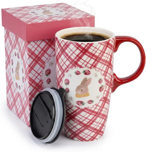 Miniatura 11 de Topadorn Taza de cerámica alta de 17 onzas – Taza de café con diseño de perezoso, apta para microondas y lavavajillas, taza de café única para café