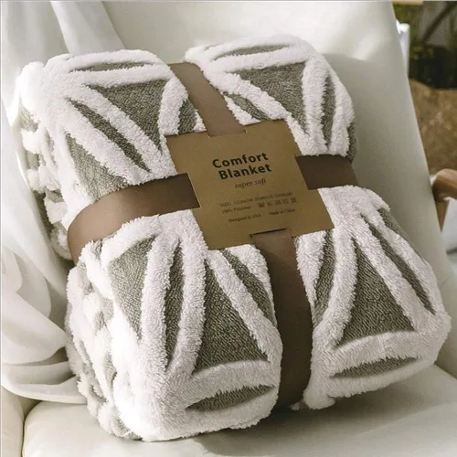 Miniatura 10 de UKELER - Manta Boho Sherpa 60" x 50" - Mantas de franela suaves y esponjosas para cama/sofá/oficina/camping A-bohemio