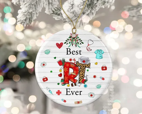 Adorno de Navidad con el mejor terapeuta respiratorio de la historia, regalo para enfermera practicante, el mejor enfermera practicante del mundo,