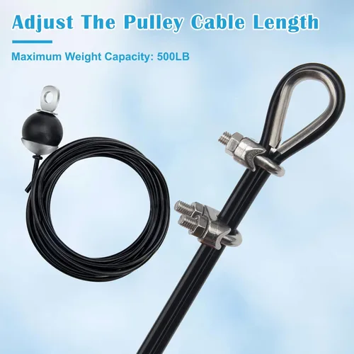 Miniatura 6 de 17 accesorios de cable para gimnasio, accesorio de cuerda sólida para máquina de poleas de fitness de 0.197 in, equipo de gimnasio para gimnasio