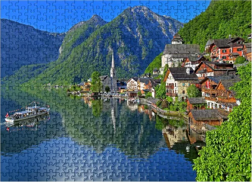 Miniatura 7 de Hallstatt Am Hallstättersee, Salzkammergut, Upper Austria - Rompecabezas prémium de 100 piezas para adultos