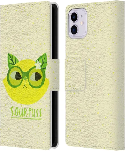 Miniatura 7 de Head Case Designs Officially Licensed Planet Cat Avocato Puns Leather Wallet Case Compatible with Apple iPhone 11