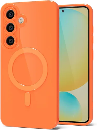 Miniatura 58 de Svanove para Samsung Galaxy S22 Funda de teléfono de silicona magnética, compatible con Magsafe, linda para mujeres, brillante color brillante, gel