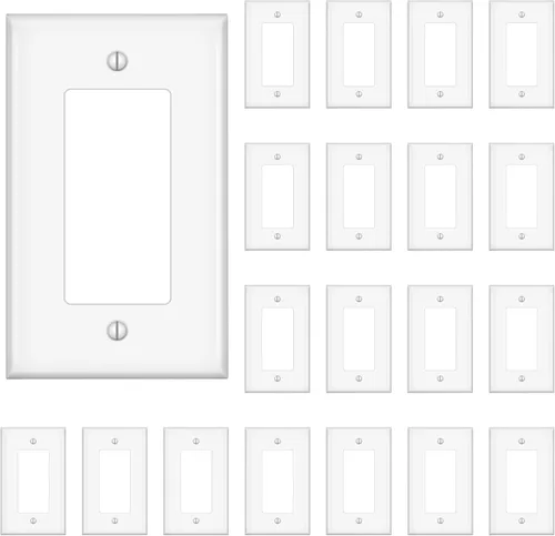Miniatura 8 de TAKETEK - Placas de pared decorativas sin tornillos, cubiertas de tomacorriente seguras para niños, cubiertas de interruptor de 1 banda en blanco