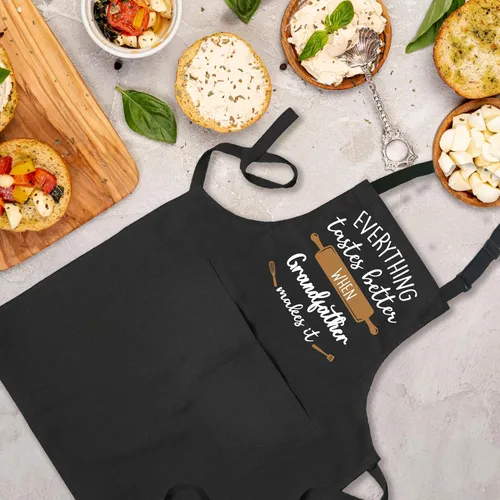 Miniatura 4 de Delantal para abuelo, regalos para abuelos, regalos para abuelos de nietos, delantales de cocina para hombres