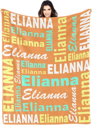 Miniatura 19 de Manta personalizada con nombre, manta personalizada con nombre, manta personalizada para adultos, niños y bebés, manta personalizada con monograma