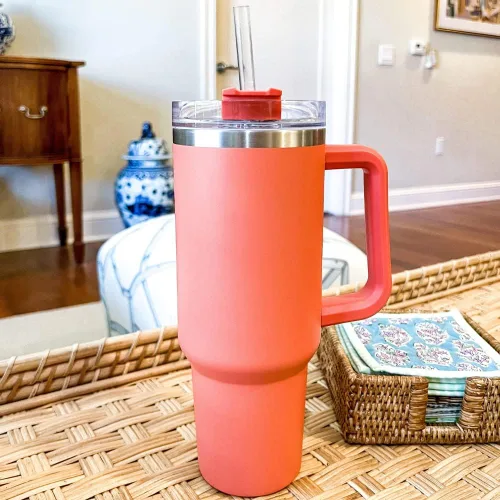 Miniatura 6 de Pajitas de repuesto para vaso de viaje Stanley 40, 30 onzas, paquete de 6, popotes transparentes reutilizables con cepillo de limpieza, compatibles