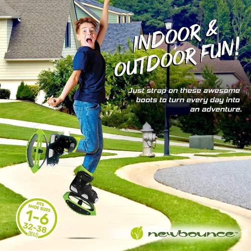 Miniatura 6 de New Bounce Zapatos de salto - Zapatos de salto canguro para niños - Zapatos de luna de ejercicio - Zapatos hinchables para edades de 8 a 12 años
