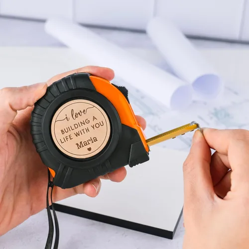 Miniatura 4 de Regalos del día de San Valentín para novio, cinta métrica personalizada para novio, marido, hombres, I Love Building Life with You, 12 pies o 25