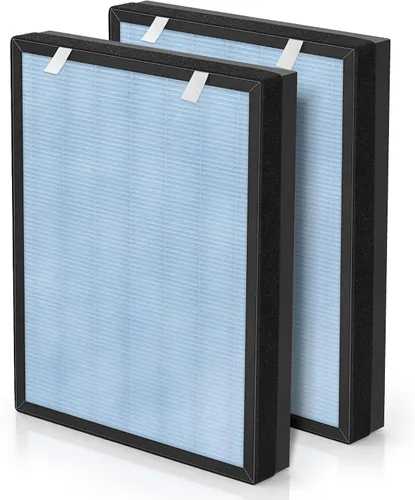 HSP002 Filtro de repuesto compatible con filtros de aire HSP002, filtro de aire de filtración de etapa 4 en 1 para habitación grande y hogar, 2 2
