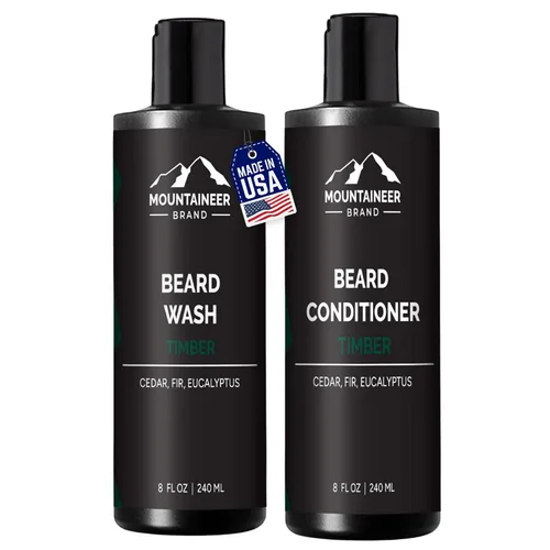 Miniatura 10 de Mountaineer Brand Lavado de barba para hombres Champú para barba 100% natural Espuma suavizante de limpieza gruesa para cabello y piel Hidrata