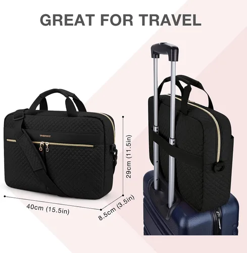 Miniatura 6 de BAGSMART - Bolsa para laptop, maletín de 15.6/17.3 pulgadas para mujer, funda grande para laptop, bolsa de computadora, oficina, viajes, negocios