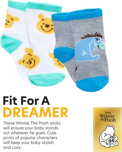 Miniatura 3 de Disney Calcetines para bebé - Paquete de 12 Mickey Mouse, Winnie The Pooh, Rey León, Toy Story (recién nacidobebé)