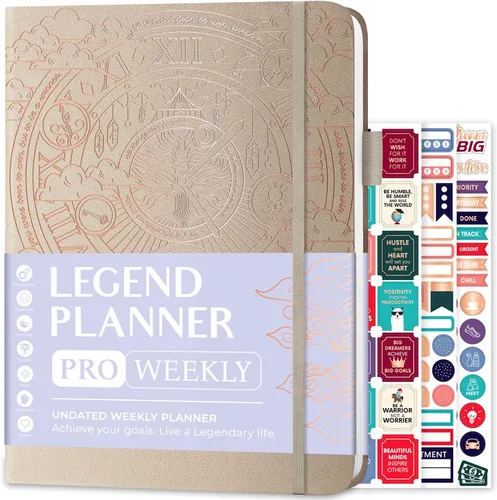 Miniatura 17 de Legend Planner PRO - Agenda semanal y mensual de lujo para aumentar la productividad y alcanzar tus objetivos. Cuaderno organizador de gestión