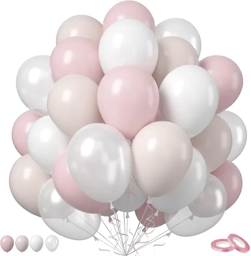 Miniatura 24 de FEYG - Juego de arco de globos, 50 globos de color azul, amarillo y blanco. Globos de látex para cumpleaños, bodas, baby shower, compromiso, Azul