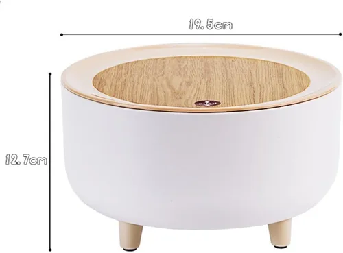 Miniatura 8 de PHILISENMALL Round Shape Hair Tie Container Box with Lid Portable Large Capacity Small Items Storage Containers Modern Style Space-saving Plastic