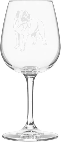 Miniatura 199 de Copa de vino de 12.75 onzas con diseño de perro grabado