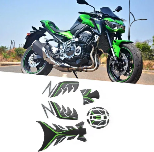 Miniatura 3 de Calcomanía con diseño de hueso de pescado 3D, protector compatible con cubierta de aceite de motocicleta Z900