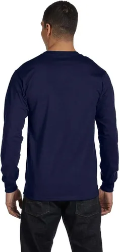 Miniatura 6 de Hanes Men's Essentials Long Sleeve T-Shirt Pack, Crewneck Cotton Tees, 4-Pack