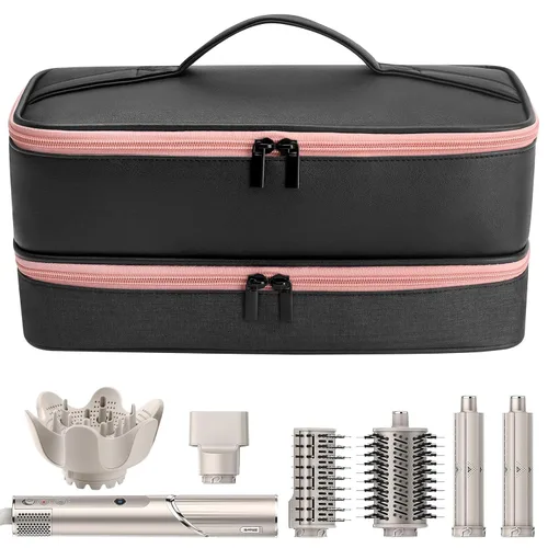 Funda de viaje para secador de pelo Shark FlexStyle, bolsa de secador de pelo de doble capa, organizador de herramientas de belleza, bolsa de Negro