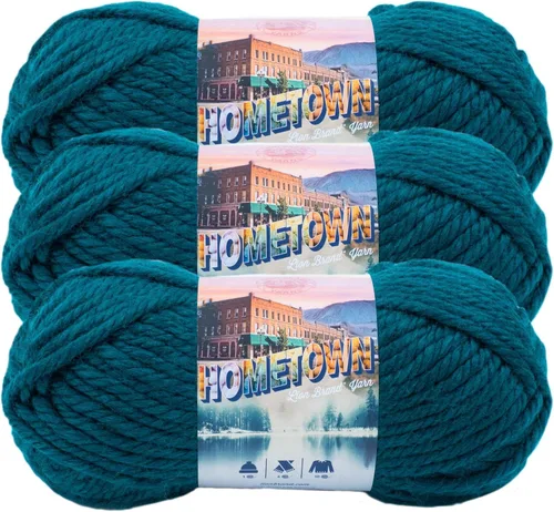 Miniatura 41 de Lion Brand Yarn Hometown - Ovillo de lana súper voluminoso para tejer, ganchillo y manualidades, 1 unidad, Phoenix Azalea