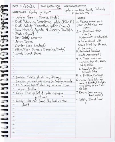 Miniatura 9 de Juvale Cuaderno de reuniones para el trabajo, cuaderno planificador encuadernado en espiral para planificador de trabajo y suministros de oficina