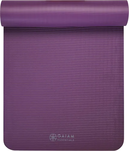 Miniatura 9 de Gaiam - Tapete de yoga, pilates y ejercicio, tapete grueso de 2/5 pulgadas (0.394 in) con correa de transporte fácil de sujetar para entrenamientos