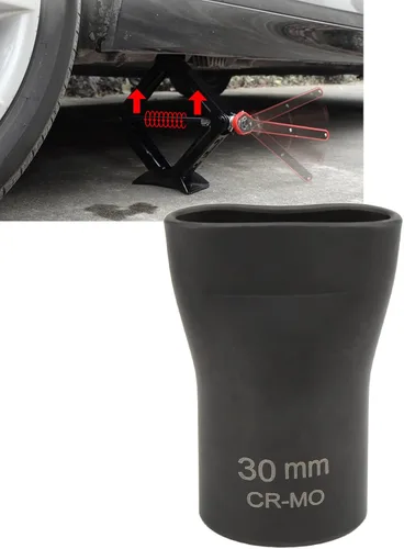 Adaptador de gato de tijera, gato de tijera de 1/2 pulgada, de accionamiento rápido, de metal, resistente, resistente al desgaste, alto por taladro