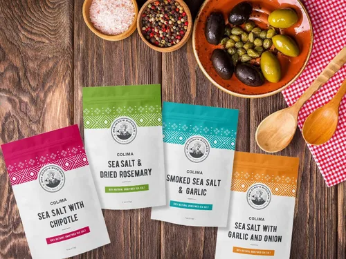 Miniatura 6 de Sal marina de Colima Nuevos sabores – Sal marina escamosa 100% natural con cuatro sabores diferentes – Cosechada a mano y sin refinar – Para carnes