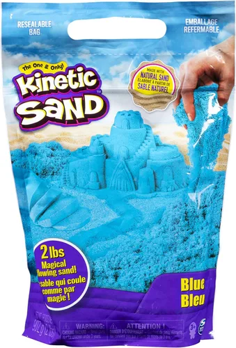 KINETIC SAND - RECARGA COULEUR BLEU 900 G de sable - Sable Cinétique et Coloré - Paté alternativo a modelador - JOUET ENFANT 3 ANS ET + - 6046035 -