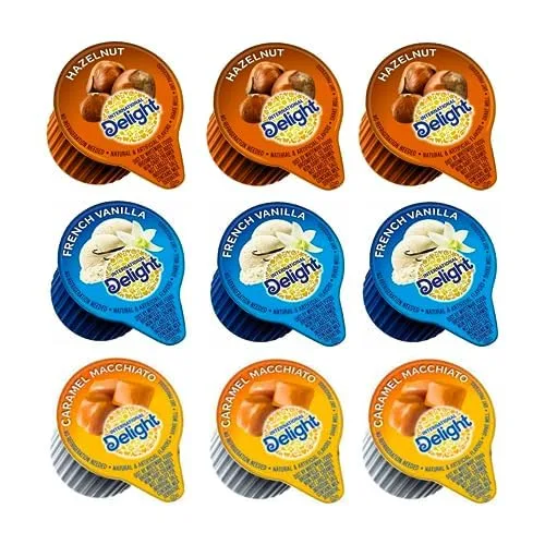Miniatura 2 de International Delight Coffee Creamers - Crema líquida sin lácteos, paquete variado, vainilla francesa, caramelo macchiato y avellana, sin lácteos