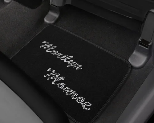 Miniatura 5 de Marilyn Monroe Crystal Diamond Bling tapete para piso de auto de estrás para SUV Camión 4 unidades.
