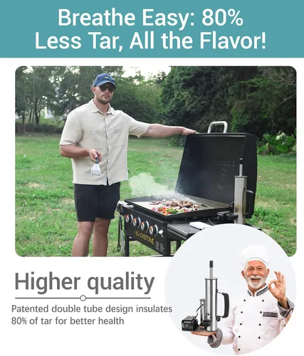 Miniatura 4 de Generador de humo para queso, tubo de humo para ahumador de pellets, fabricante de humo eléctrico portátil, accesorios de ahumador para exteriores