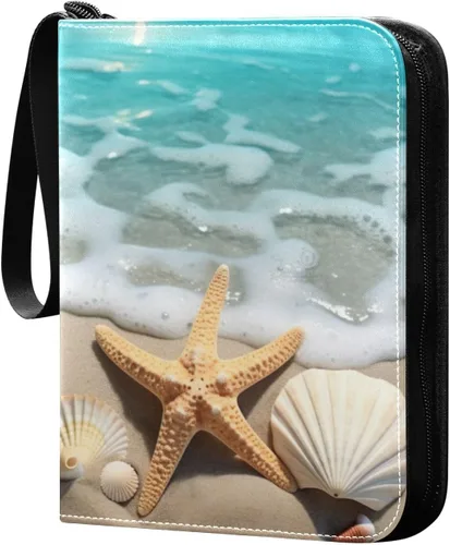 Miniatura 2 de Beach Shells - Carpeta impermeable para tarjetas intercambiables, 400 bolsillos, estuche de exhibición con fundas para tarjetas, juego