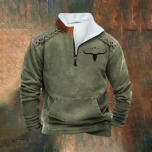 Miniatura 2 de Sudadera victoriana con capucha para hombre, ajuste holgado, manga larga, cuello para invierno, otoño, 2024
