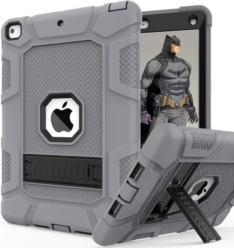 Miniatura 15 de Fundas para iPad de 6ª Generación, Funda de 5ª Generación, Air 2 de 9.7 Pulgadas a Prueba de Golpes, Resistente, Funda Protectora con Pata de Negro