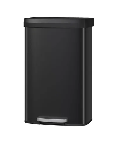 Miniatura 13 de Garvee Basurero de metal de 13 galones / 50 L con tapa, bote de basura grande para cocina, cubo de basura de metal a prueba de óxido con pedal