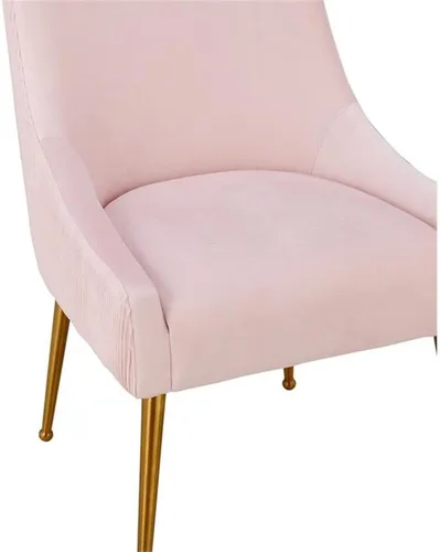 Miniatura 6 de Tov Furniture Beatrix - Silla auxiliar de comedor de terciopelo plisado (rubor)