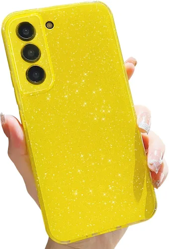 Miniatura 52 de MINSCOSE Compatible con Samsung Galaxy S22 Plus Case, Bonito Color Neón Brillante, con Purpurina Brillante Delgada Resistente a Golpes de Silicona
