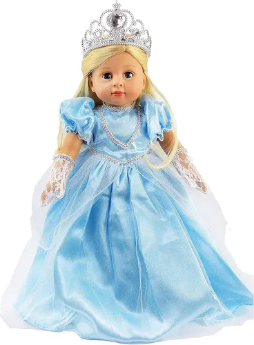 Miniatura 8 de American Fashion World Brown Princess Anna Frozen 2 - Traje inspirado para muñecas de 14 pulgadas Calidad premium y diseño moderno Ropa
