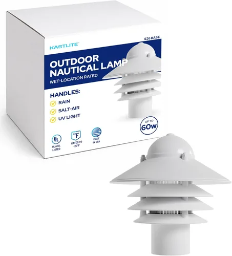 Miniatura 14 de KastLite Aplique Náutico de Pared para Exteriores - Farol Costero No Metálico Resistente al Óxido e Impermeable - Luminaria Certificada UL